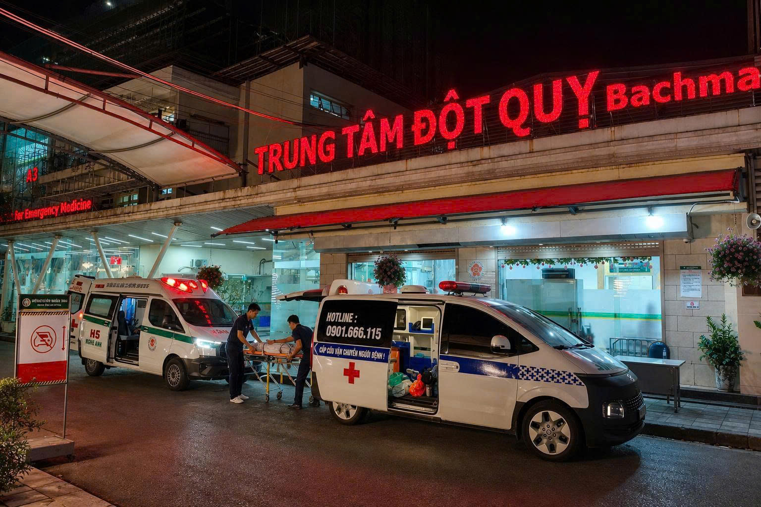Chuyển viện cấp cứu tại Trung tâm Đột quỵ Bệnh viện Bạch Mai